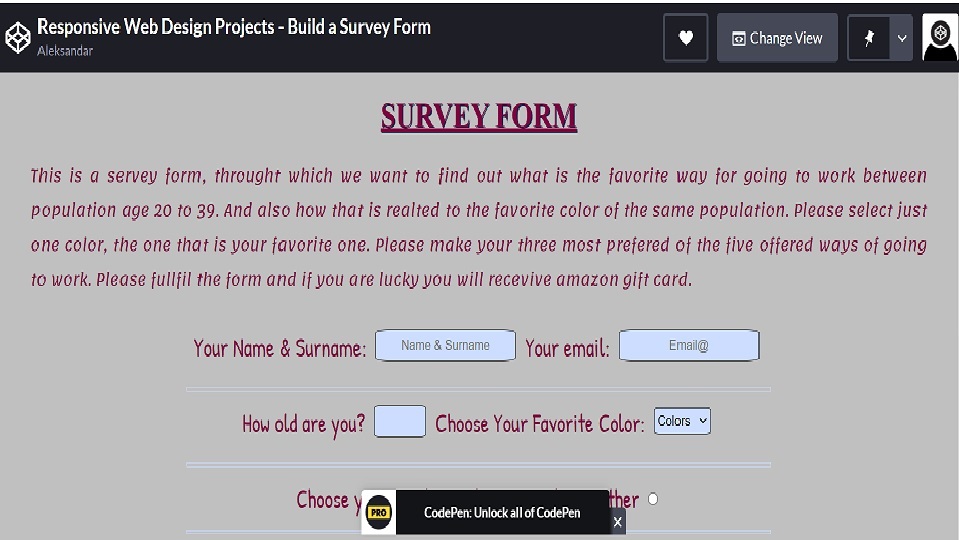 survey page img made in paint with print scren of the full page view of the page